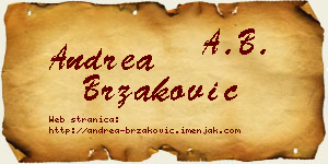 Andrea Brzaković vizit kartica
